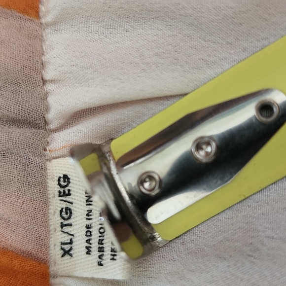 (XL) Roxy High Low Hem Romantic Bohemian Vacation Caribbean Ruffled Color Block - Picture 7 of 11